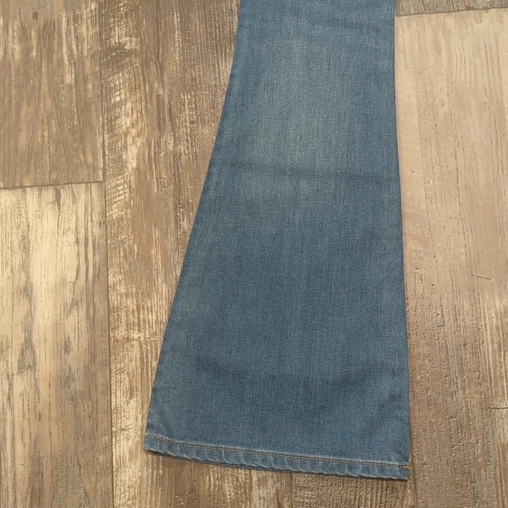 7FAMK Ultra High Rise Skinny Boot jeans 7U413567 color Golden Hour sz23 Tall NWT - Picture 11 of 15